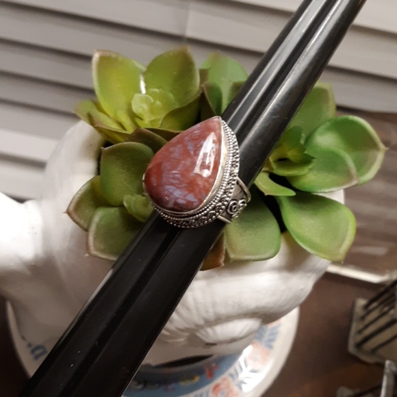 New Rhodochrosite 925 Silver Ring. - Picture 7 of 8